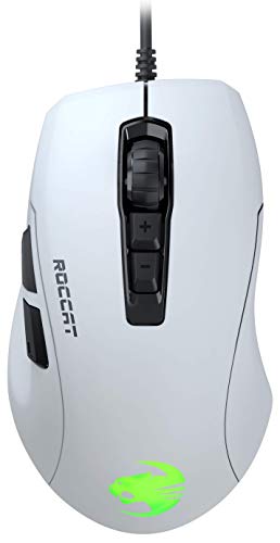 ROCCAT Kone Pure Ultra 超軽量エルゴノミクス ゲーミングマウス (光学式 Owl-Eye 16K, RGB, サイドボタン, 超軽量 66.5g) ホワイト (国内正規品) ドイツデザイン&エンジニアリング ROC-