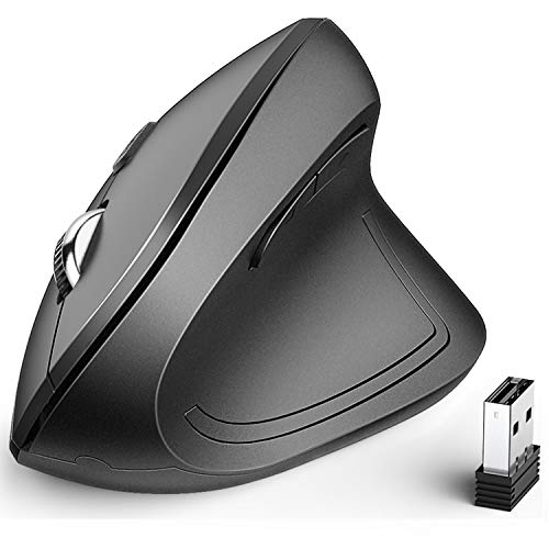 iClever マウス 無線 垂直型 2.4GHzワイヤレス 縦型 光学式 3dpi調節可能 省エネモード オフィスや家庭 適用wm101