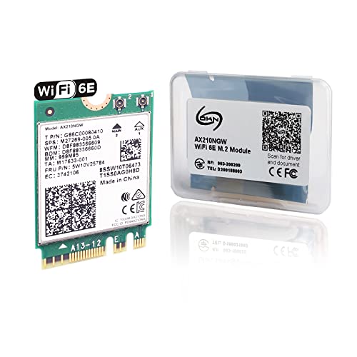 インテル Intel Wi-Fi 6E AX210NGW 802.11ax + BT 5.2 M.2/NGFF ワイヤレスカード