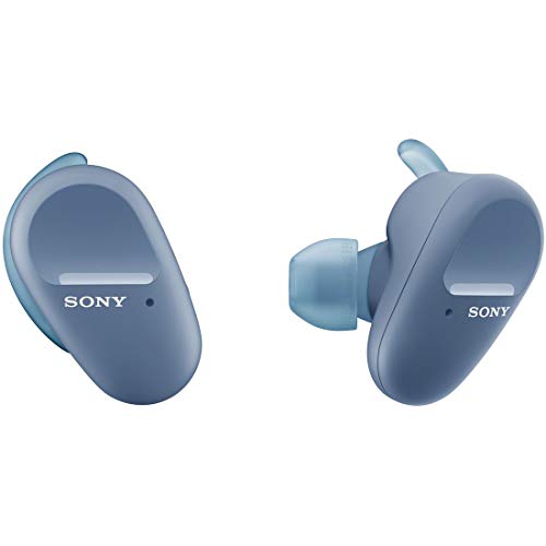 ソニー 完全ワイヤレスノイズキャンセリングイヤホン WF-SP800N : Bluetooth対応 左右分離型 防水仕様 2020年モデル 360 Reality Audio認定モデル ブルー WF-SP800N LM