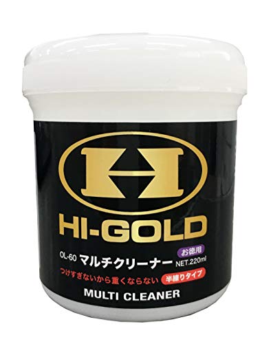 HI-GOLD(ハイゴールド) 野球用 マルチクリーナー (グローブ スパイク 革 エナメル製品向け) 半練りタイプ 大容量220ml ホワイト OL-60