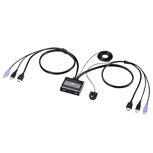 サンワサプライ HDMI対応手元スイッチ付きパソコン自動切替器(2:1) SW-KVM2WHU