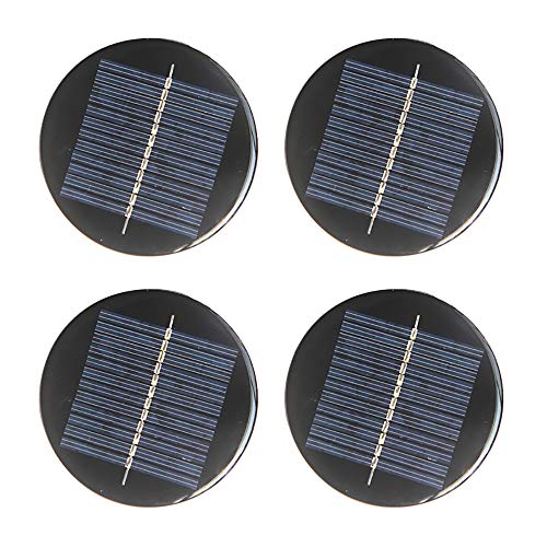 NUZAMAS 4個入り6V 80mmマイクロミニソーラーパネルセルのセット、有線、太陽光発電エネルギー用、DIYホーム、ガーデンライト、科学プロジェクト-おもちゃ-バッテリー充電