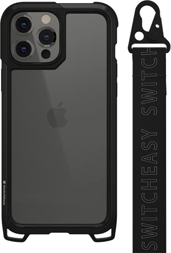 【SwitchEasy】 iPhone13 Pro 対応 ケース クリア 米軍MIL規格 耐衝撃 クロスボディ スマホケース 衝撃吸収 薄い 透明 クリアケース カバー ショルダー ストラップ 付き スマホカバー [ Apple iPho