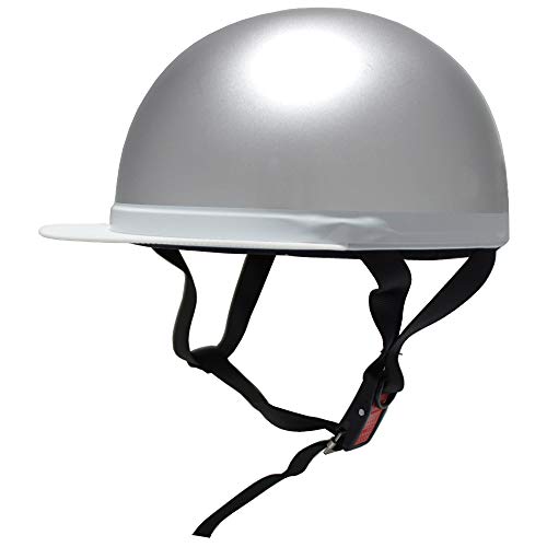 [ビーアンドビー] バイク用ヘルメット 白ツバ 半キャップ SGマーク適合品 シルバー フリーサイズ BB-300