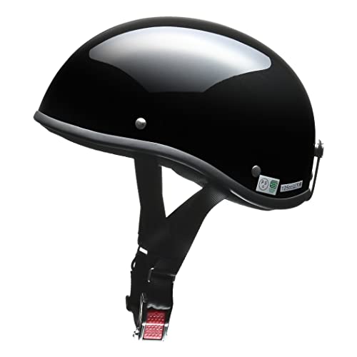 リード工業(LEAD) バイクヘルメット ハーフ ELZO (エルゾ) ブラックメタリック フリーサイズ(57~60cm未満)