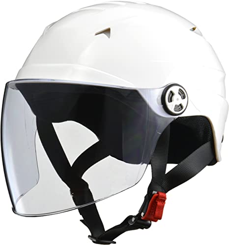 リード工業(LEAD) バイクヘルメット ハーフ シールド付 ホワイト SERIO RE41 LLサイズ (61~62cm未満)