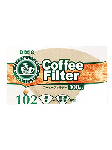 日本デキシー コーヒーフィルター 茶 無漂白 102 幅160×高さ105mm 100枚 KOTB02TM