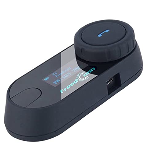 FreedConn インカム インターカム, ヘルメットに装着 Bluetooth 防水 インカム バイク 800M LCDスクリーン付き 2人同時通話 3Riders 自転車用インカム ソフトタイプケーブル 1台セット