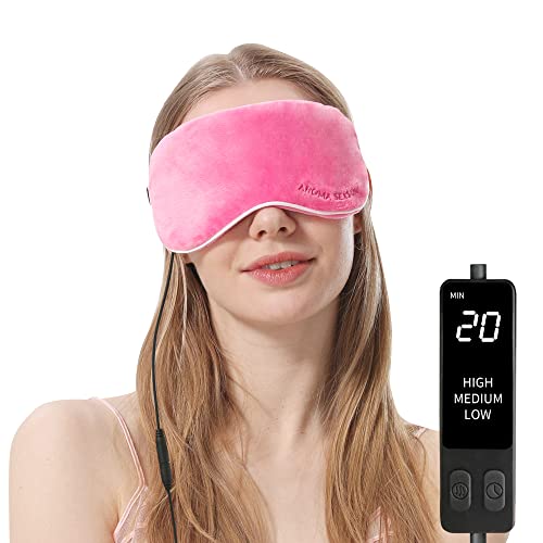 Aroma Season ピンク ホットアイマスク USB電熱式 ポーチ付き　 (ピンク)