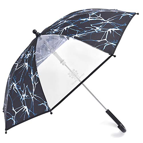 雨の日彩るKids手開き傘（45cm）　ブルーライトニング　N7401600