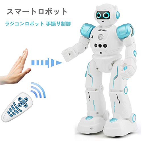 多機能ロボットおもちゃ ラジコンロボット 手振り制御 それは歌と踊りをする 子供のおもちゃ 誕生日プレゼント (R11 青)