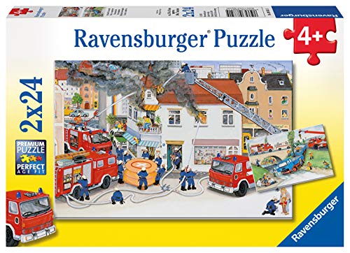 ラベンスバーガー(Ravensburger) ジグソーパズル 24ピース 消防隊出動(2種入り)4歳から 08851 5