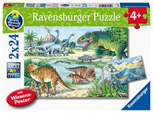 ラベンスバーガー(Ravensburger) ジグソーパズル 05128 1 恐竜のくらし(24ピース×2)