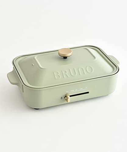 BRUNO ブルーノ コンパクトホットプレート 限定色 小型 焼肉 鍋 多機能 おしゃれ 蓋 1200w 温度調節 洗いやすい 1人用 2人用 3人用 ライムグリーン BOE021-CMGR 7760889