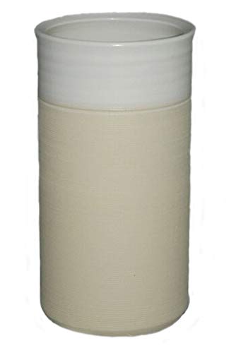 ヤマ庄陶器 傘立て ホワイトなど 約径24.5×高45.0cm 信楽焼 ナチュラルホワイト傘立