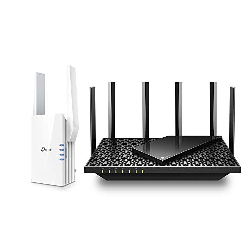 TP-Link WiFi6 OneMesh 対応セット 4804 + 574Mbps Wi-Fiルーター Archer AX73/A + OneMesh対応 Wi-Fi 中継器 1201 + 300Mbps RE505X/A