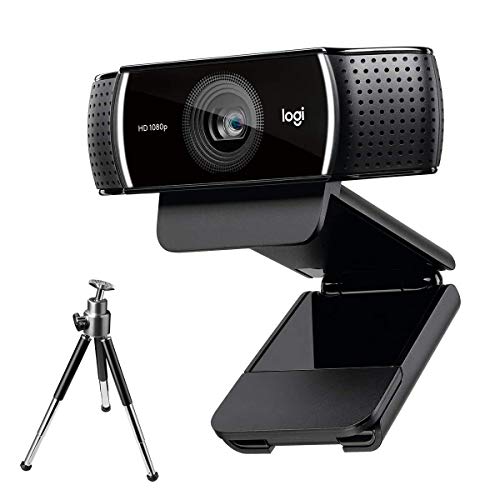 Logitech C922 Pro Stream Webcam 1080Pカメラ、HDビデオストリーミング＆録画60Fpsでの720P、YouTubeゲームライブオンラインティーチング用の三脚が含まれています
