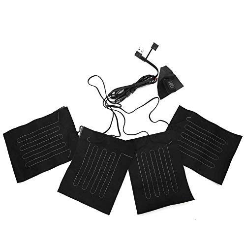 5V 2A USBヒーターパッド 45℃-65℃ 加熱シート USB加熱 ヒーター 暖房パッド キャンプ ジャケットやベスト衣類 利用可能 ベストに対応 断熱繊維加熱材 防寒 秋冬用 電気ヒーターシート