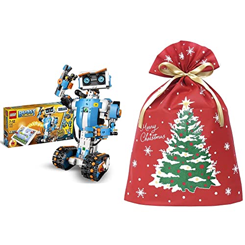 レゴ(LEGO) ブースト レゴブースト クリエイティブ・ボックス 17101 + インディゴ クリスマス ラッピング袋 グリーティングバッグ3L クリスマスツリー レッド XG870 【クリスマス プレゼント ラッピング セット】