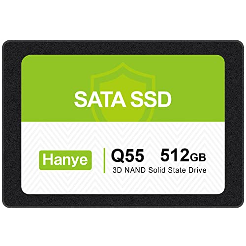 Hanye 512GB 内蔵型SSD 2.5インチ 7mm 3D NAND採用 SATAIII 6Gb/s 550MB/s PS4動作確認済 アルミ製筐体