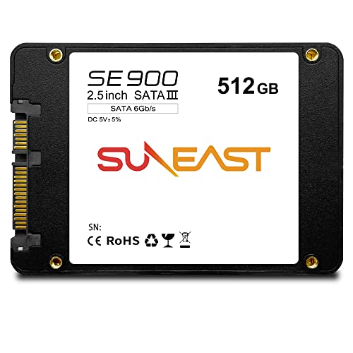 SUNEAST 内蔵SSD 512GB 2.5インチ 3D NAND採用 SATA3 6Gb/s 3年保証 サンイースト SE90025ST-512G