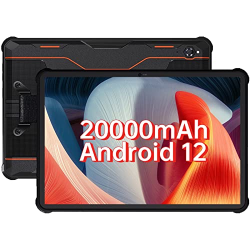 20000mAh大電池10.1インチ 頑丈型タブレット（2022）、OUKITEL RT2 Android12スマートタブレット8コア8GB+128GB（拡張1TB），1600万画素+1600万画素カメラ，防水防塵耐衝撃、OTG、33W急