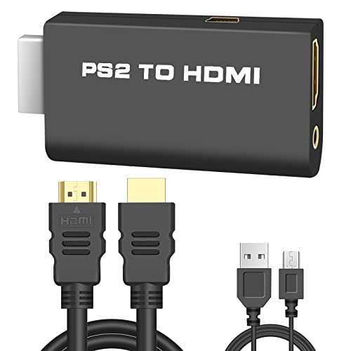 PS2 to HDMI 変換アダプター PS2専用HDMI接続コネクターHDMI出力 携帯便利CONNECTOR PS2復活 給電USBケーブル ハイスピード1.5mhdmiケーブル 日本語取扱説明書付き