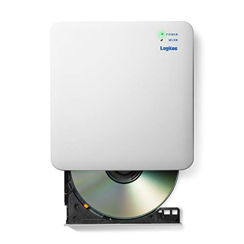ロジテック WiFi対応 DVDドライブ スマホ/タブレット対応 5GHz対応 iOS/Android USB2.0 ホワイト LDR-PS5GWU3PWH