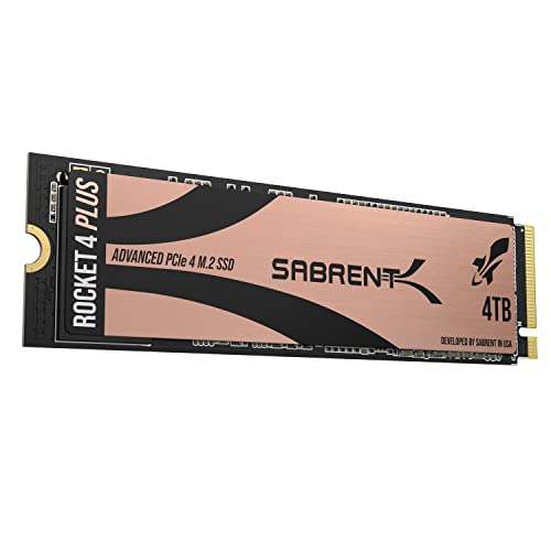 SABRENT PS5 SSD 4TB、M.2 SSD 4TB、PCIe 4.0 M.2 SSD、NVMe 4TB、Gen4 M.2 2280、内蔵SSD最大7100MB/秒 ロケット4 PLUS エクストリームパフォーマンス (SB-R