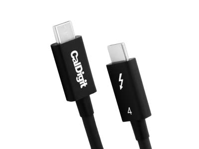[Intel認証] CalDigit Thunderbolt 4/USB 4ケーブル (2.0m) - Active 40Gb/s, 100W, 20V, 5A［TB4-A20B-540］