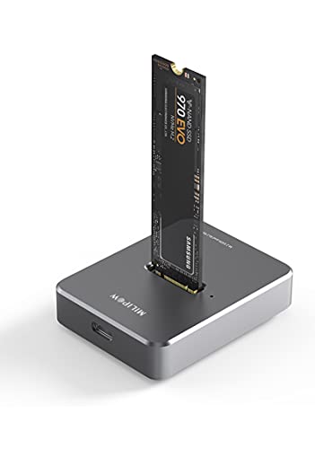 MiliPow USB Type-C NVMEとSATA対応 M.2 SSDケース（Mキー/B + Mキー）対応 USB 3.1 Gen2 10Gbps高速データ転送 外付け基盤ケース2230/2242/2260/2280 SSD対応 M