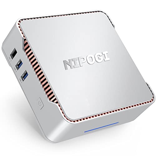 NiPoGi ミニpc 12GB RAM 128GB SSD Celeron J4125 Windows 11 Pro搭載 小型 パソコン マイクロ デスクトップ 3画面同時出力可能 BT4.2 高速Wi-Fi 4K HD Mini PC