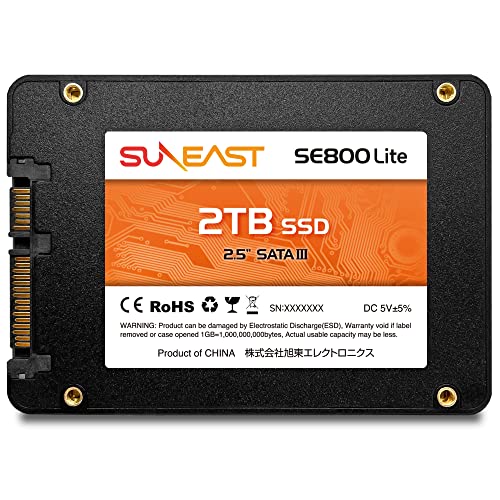 SUNEAST 内蔵SSD 2TB 2.5インチ 3D NAND採用 SATA3 6Gb/s 7mm PS4動作確認済 3年保証 サンイースト SE800S25LT-2TB