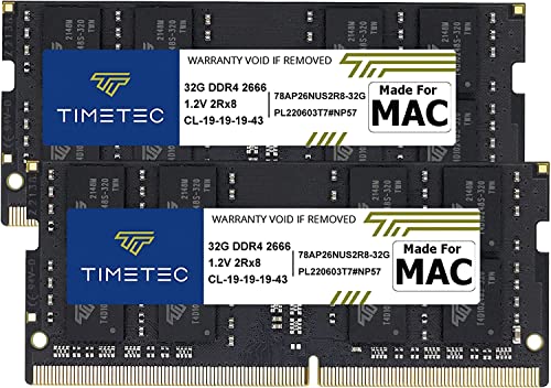 Timetec Hynix IC Apple DDR4 2666MHz PC4-21300 SODIMM Memory Upgrade For Mac Mini 8,1 Late 2018 and iMac TBD2 Retina 5K