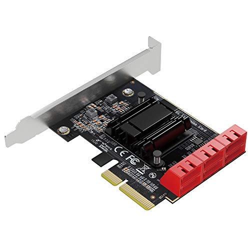 AREA SATA3×6ポート 増設 PCI Express×4ボード 増設ボード 拡張ボード 大型ヒートシンク搭載 ブートドライブ対応 ロープロファイル対応 SD-PE4SA-6L (通常パッケージ)