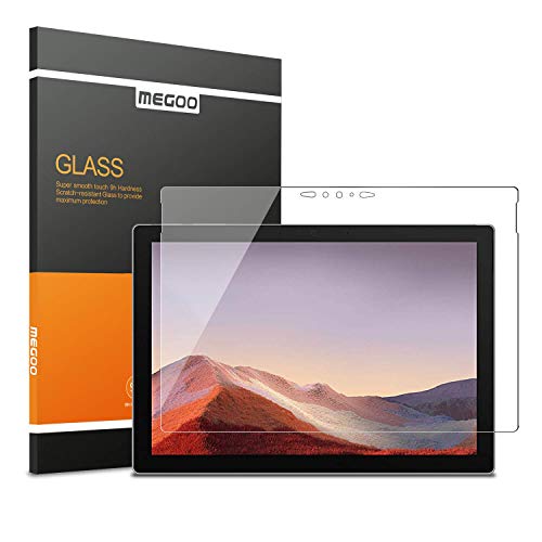 Megoo ガラスフィルム12.3インチ Surface Pro 7 + 専用 強化 ガラス 撥水撥油 2.5Dラウンドエッジ加工 サーフェス プロ 7 + / 7 液晶保護 フィルム