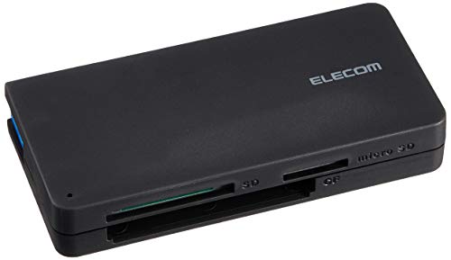 エレコム カードリーダー USB3.0 9倍速転送 ケーブル収納タイプ ブラック MR3-K012BK