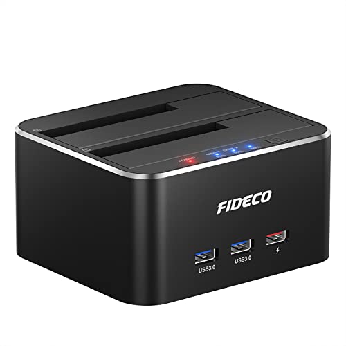 HDDスタンド FIDECO ドッキングステーション USB3.0接続 2.5/3.5インチHDD/SSD SATA I/II/III対応パソコンなしで 外付け オフラインクローン機能付き(ブラック)