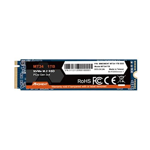 MMOMENT 1TB NVMe M.2 2280 内蔵SSD PCIe Gen3x4
