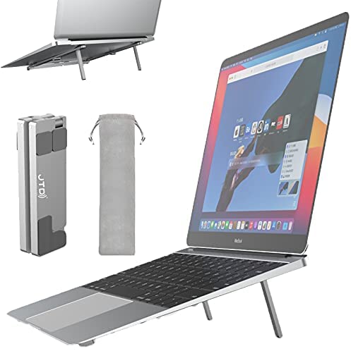 ノートパソコン スタンド - 2021アップグレード 軽量折りたた み式コンピュータースタンド 収納バッグ付き 人間工学に基づいた3D設計 PCスタンド 姿勢改善 MacBook / Macbook Air / iPad / iPadPr