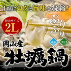 牡蠣鍋セット 魚介醤油スープ付き　岡山県産牡蠣使用　加熱用 業務用 メガ盛り 鍋セット かき