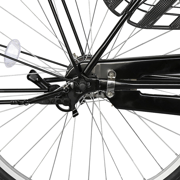 自転車 シンプルフレームで大人気 ママチャリ サントラスト ママチャリ 軽快車 ブラック 黒 自転車 SUNTRUST シティサイクル すそ ギアなし 自転車 ダブルループフレーム ママチャリ 26インチ 鍵付き