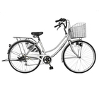 自転車 ママチャリ 軽快車 26インチ 外装6段ギア サントラスト SUNTRUST 自転車 シルバー 銀 かわいいママチャリ 自転車 dixhuit ディズウィット ギア付きで使いやすいママチャリ 自転車
