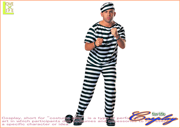 メンズ 55r9 プリズナーマン 囚人 プリズン 仮装 パーティ ハロウィン シンプル且つわかりやすい衣装 当店のコスプレ コスプレ 衣装 コスチューム 大 ワールドショップ