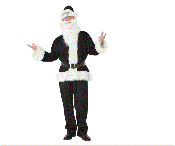 メンズ Gogoサンタサン ブラック サンタ クリスマス コスプレ コスチューム 衣装 仮装 パーティ かわいい ワールドショップ