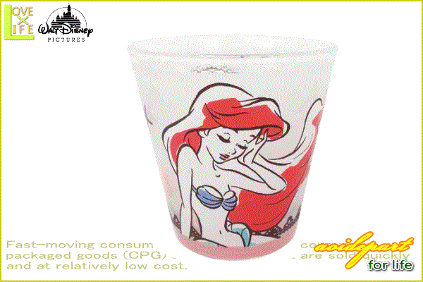 ディズニープリンセス フロストグラス アリエル 人魚姫 リトルマーメイド グラス コップ カップ グッズ 食器 ディズニー かわいい ワールドショップ