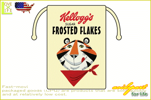 アメリカン雑貨 コットン巾着 Kellogg ケロッグ 袋 入れ物 小物入れ 巾着 生活雑貨 ランチbox 子供 キャラ お弁当箱 かわいい