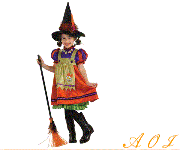 キッズ 4r737 オレンジウィッチ 魔女 魔法使い ウィッチ 魔法 パンプキンカラーのかわいい魔女っこがハロウィンを盛り上げます 当店のコス コスプレ 衣装 コスチューム 大 ハロウィン 仮装 ワールドショップ