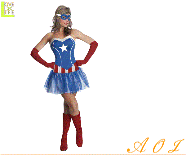 レディース アベンジャーズ キャプテン アメリカ Captain America マーベル コスチューム 衣装 イベント かわいい コスプレ ハロウィン パーティ かわいいキャラクターコスが登場 キュートな仕上がりで目立つこと間違いなし